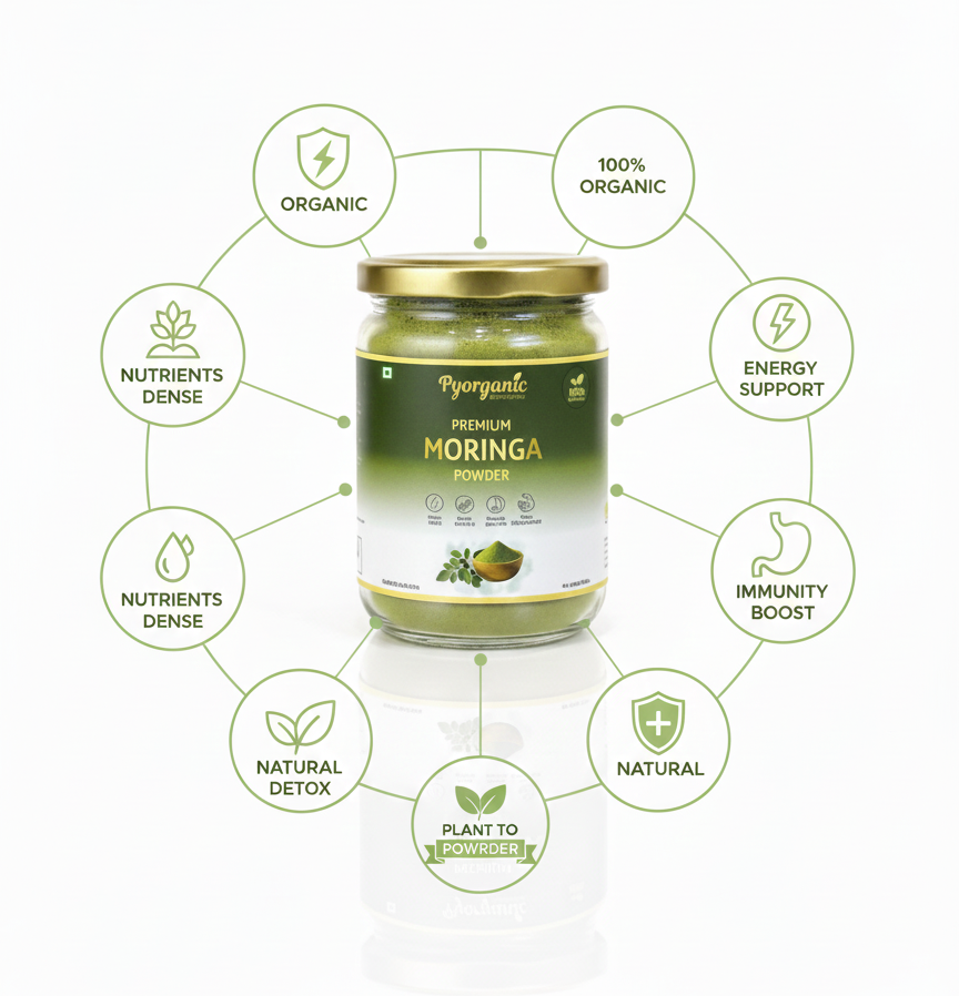 Premium Moringa Powder 250g - Lab Tested | 100% Natural & Pure